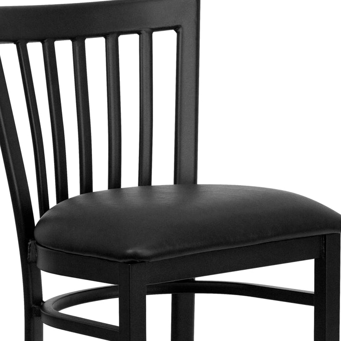 Black School Stool-Black Seat