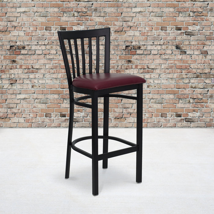 Black School Stool-Burg Seat