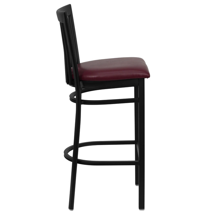 Black School Stool-Burg Seat
