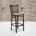 Black School Stool-Nat Seat