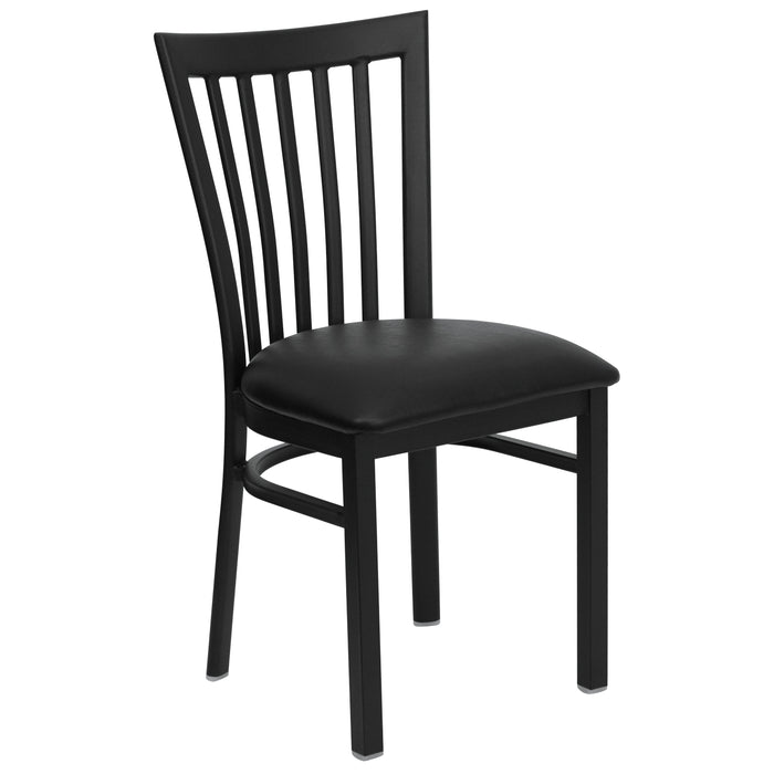 Black School Chair-Black Seat