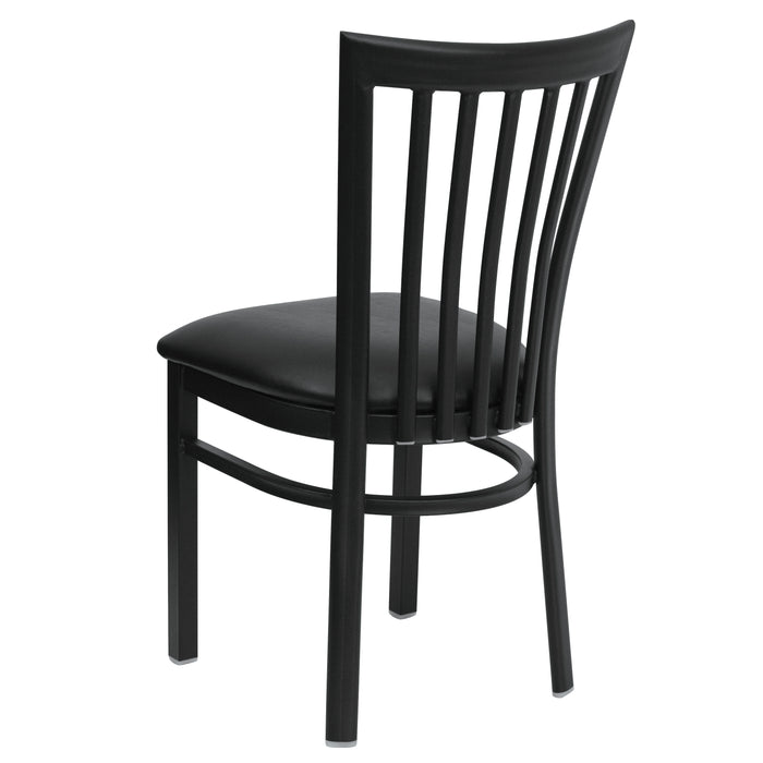 Black School Chair-Black Seat