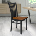 Black School Chair-Cherry Seat