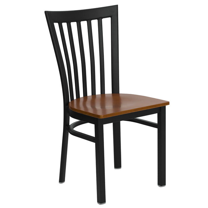 Black School Chair-Cherry Seat