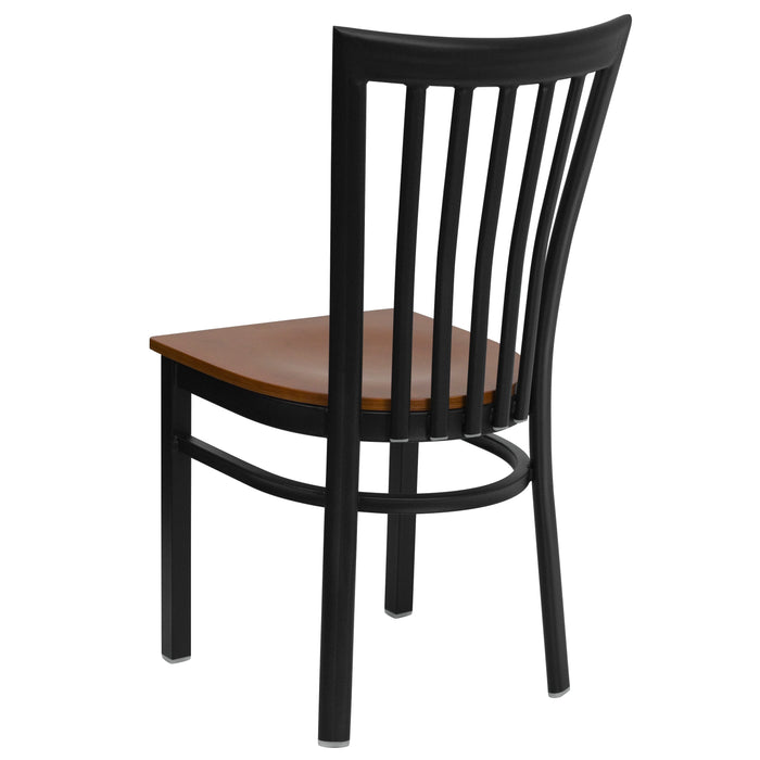 Black School Chair-Cherry Seat