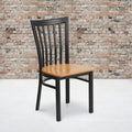 Black School Chair-Nat Seat