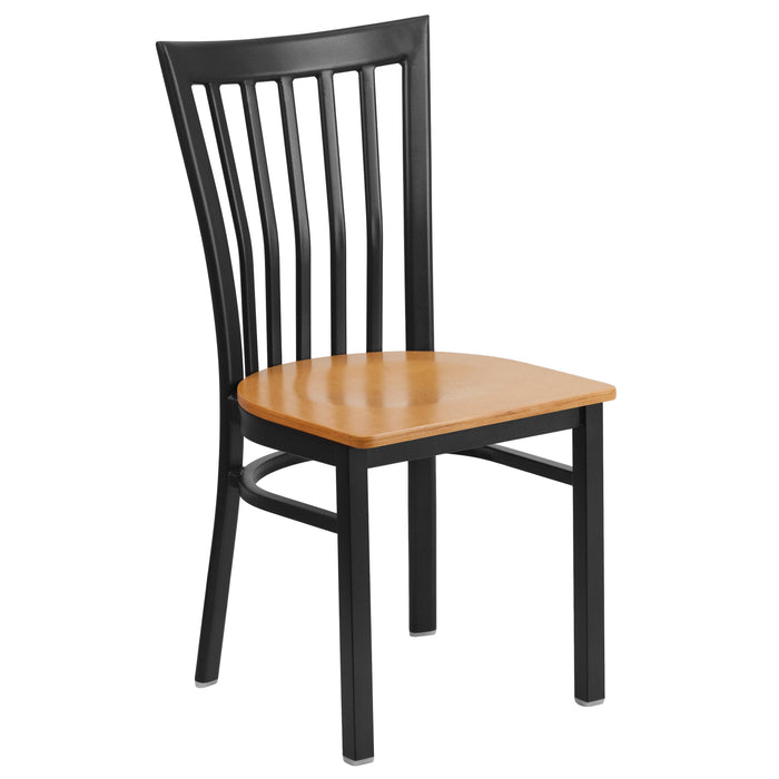 Black School Chair-Nat Seat