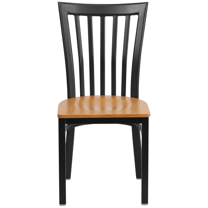 Black School Chair-Nat Seat