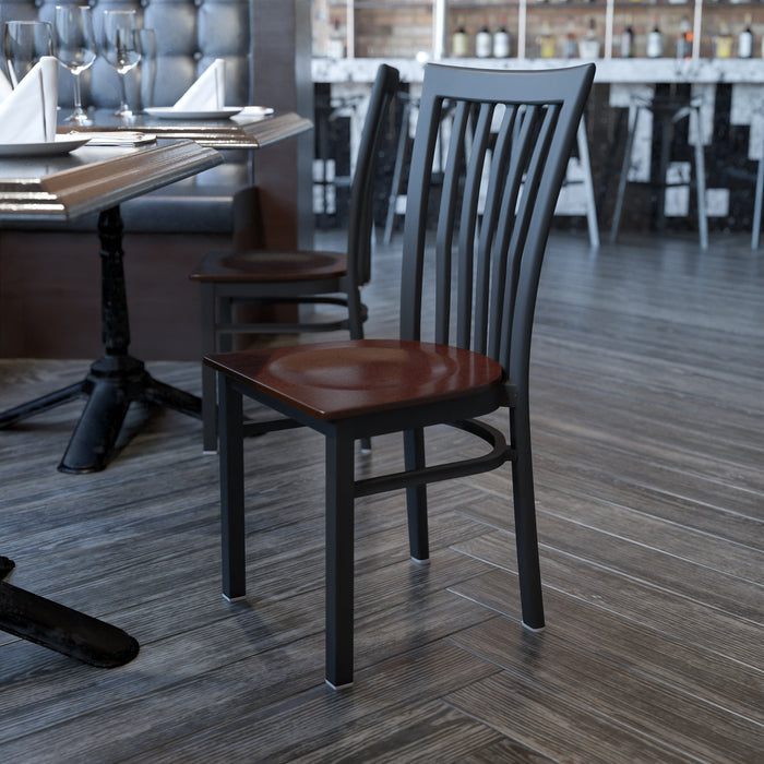 Black School Chair-Wal Seat