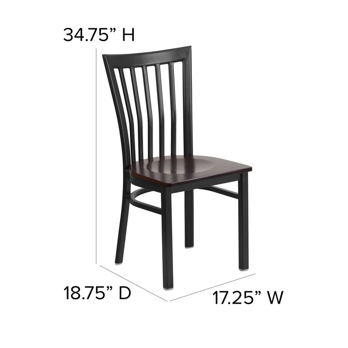 Black School Chair-Wal Seat