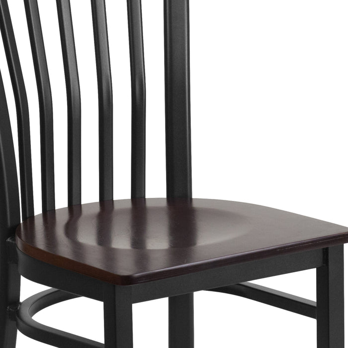 Black School Chair-Wal Seat