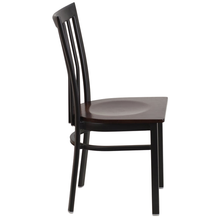 Black School Chair-Wal Seat