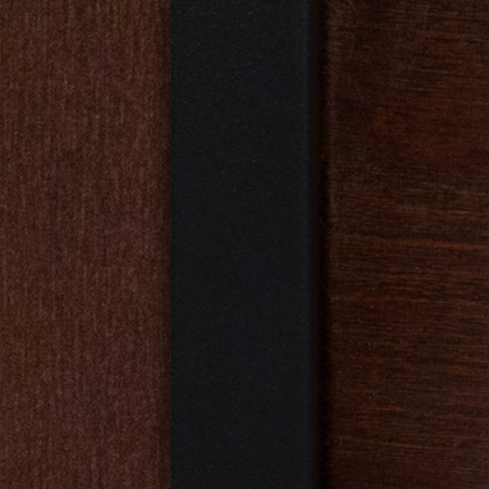 Bk/Wal Slat Stool-Wood Seat