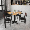 Bk/Wal Slat Chair-Black Seat