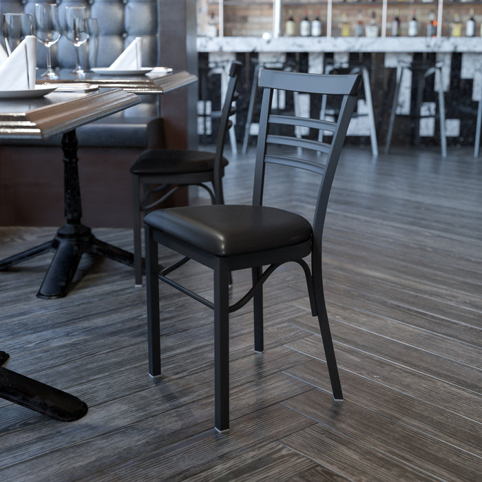 Black Ladder Chair-Black Seat