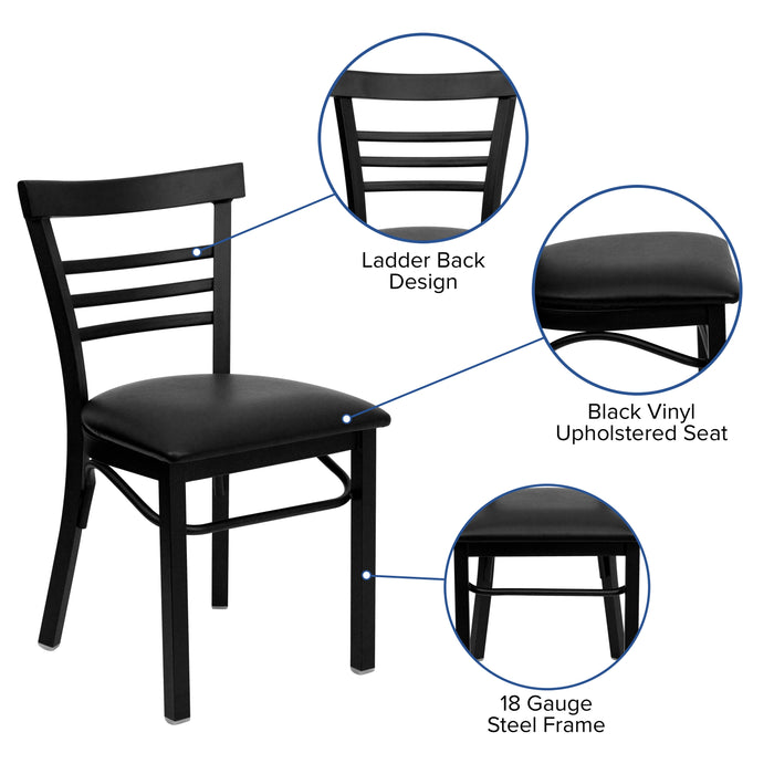 Black Ladder Chair-Black Seat