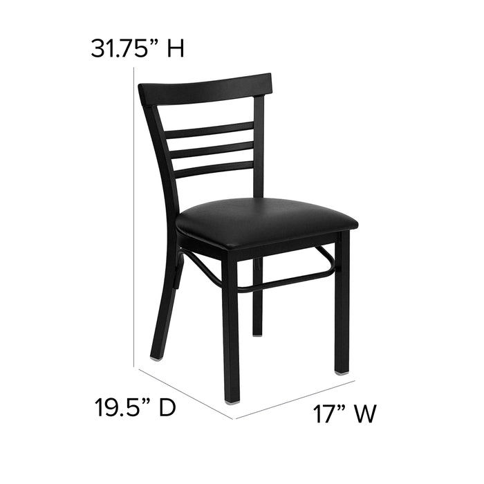 Black Ladder Chair-Black Seat