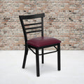 Black Ladder Chair-Burg Seat