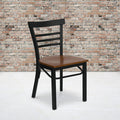 Black Ladder Chair-Cherry Seat