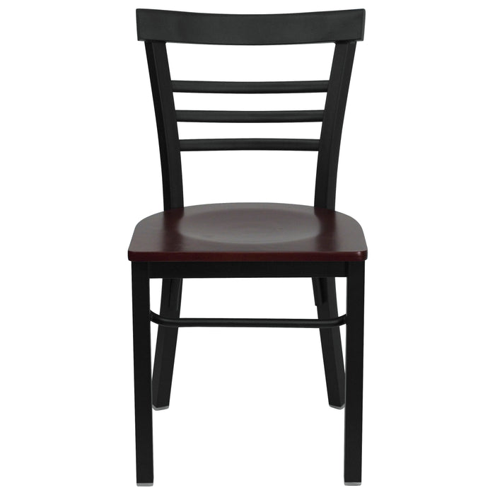 Black Ladder Chair-Mah Seat