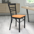 Black Ladder Chair-Nat Seat