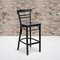 Black Ladder Stool-Mah Seat