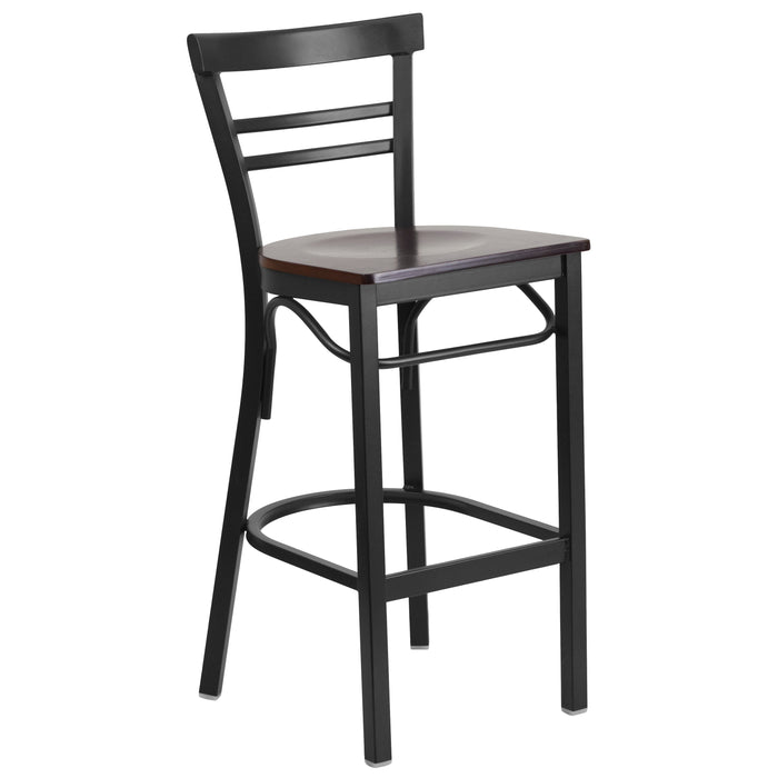 Black Ladder Stool-Wal Seat