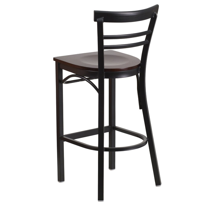 Black Ladder Stool-Wal Seat