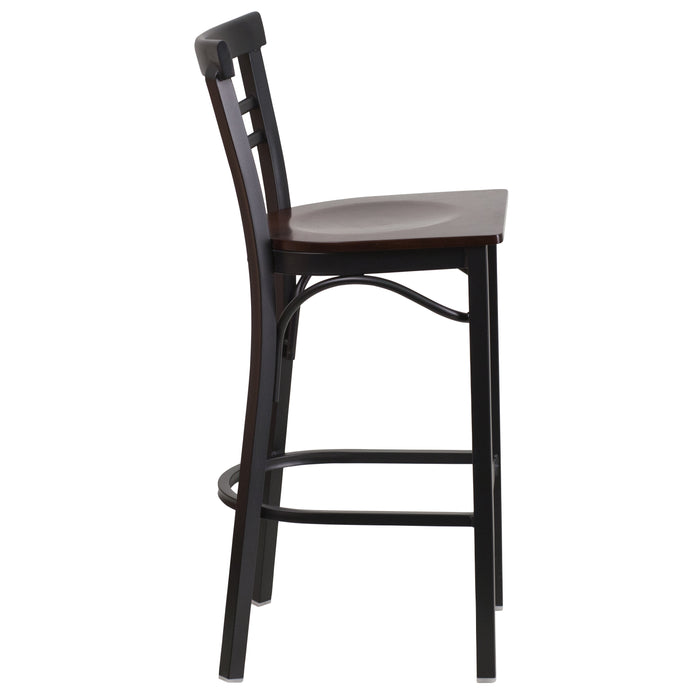Black Ladder Stool-Wal Seat
