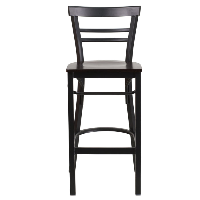Black Ladder Stool-Wal Seat