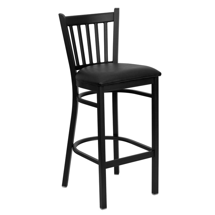 Black Vert Stool-Black Seat