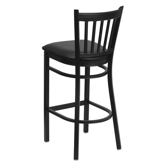 Black Vert Stool-Black Seat