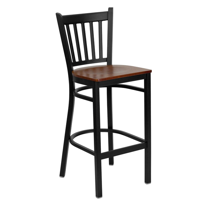 Black Vert Stool-Cherry Seat
