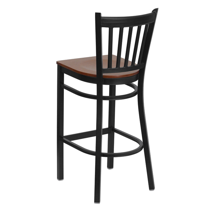Black Vert Stool-Cherry Seat