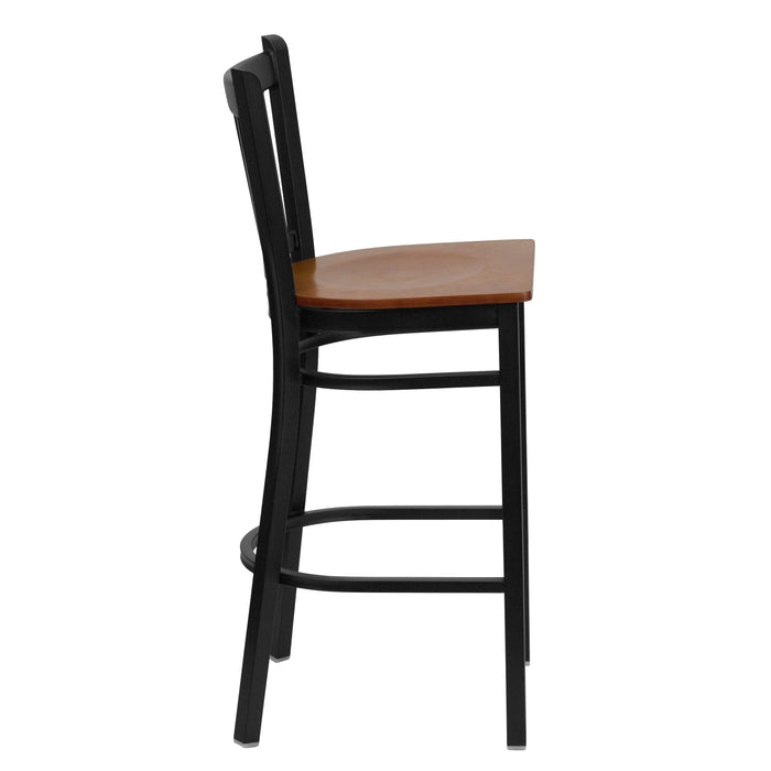 Black Vert Stool-Cherry Seat