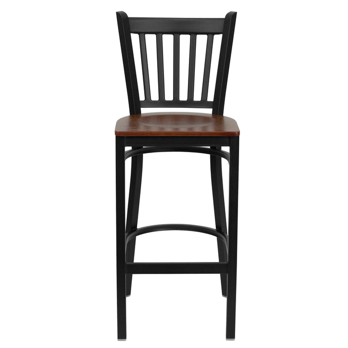 Black Vert Stool-Cherry Seat