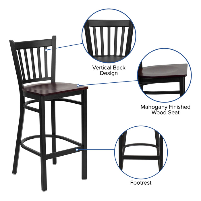 Black Vert Stool-Mah Seat