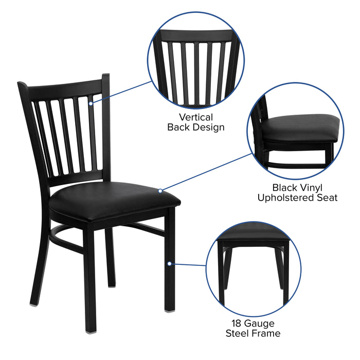 Black Vert Chair-Black Seat