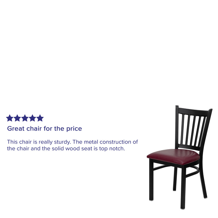 Black Vert Chair-Burg Seat