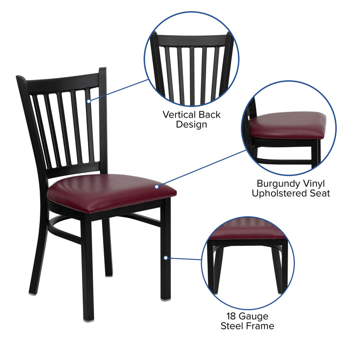 Black Vert Chair-Burg Seat