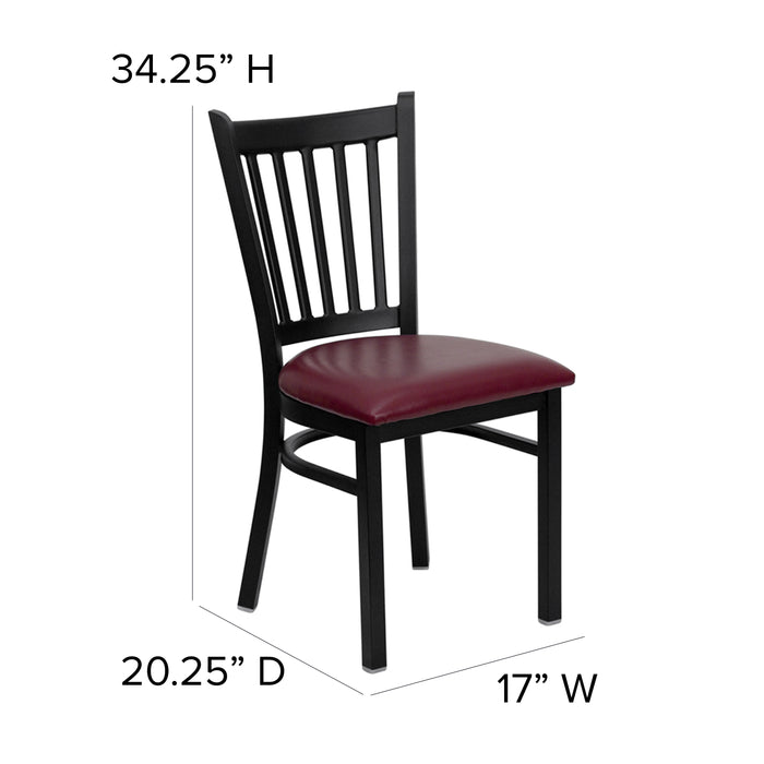 Black Vert Chair-Burg Seat