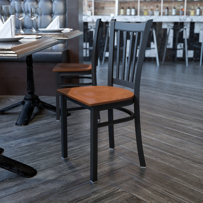 Black Vert Chair-Cherry Seat