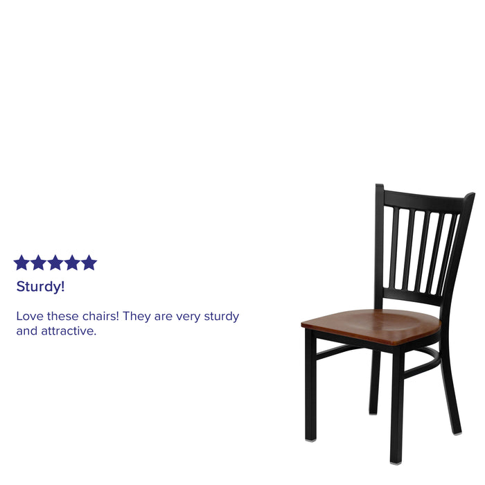 Black Vert Chair-Cherry Seat