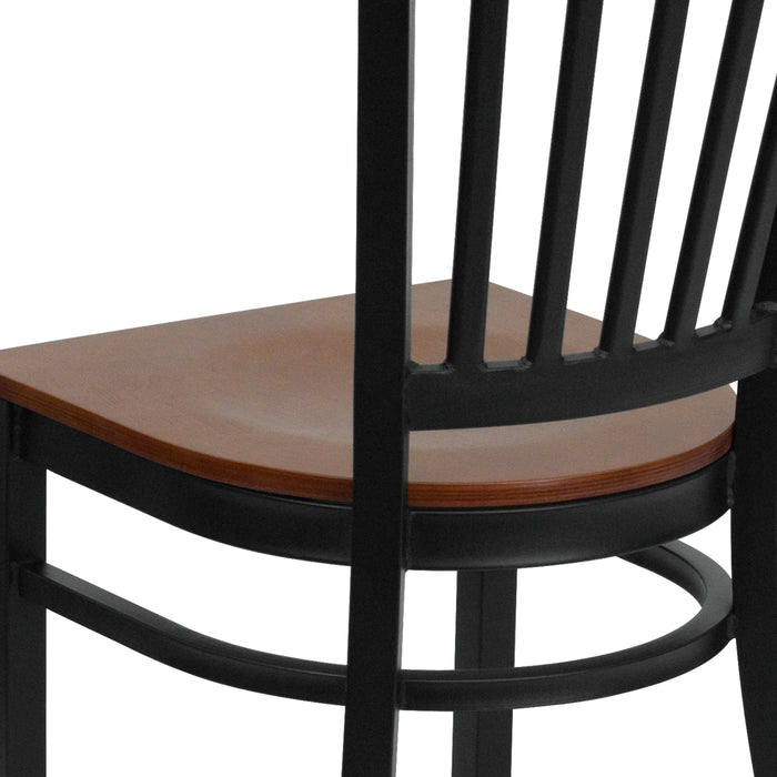 Black Vert Chair-Cherry Seat