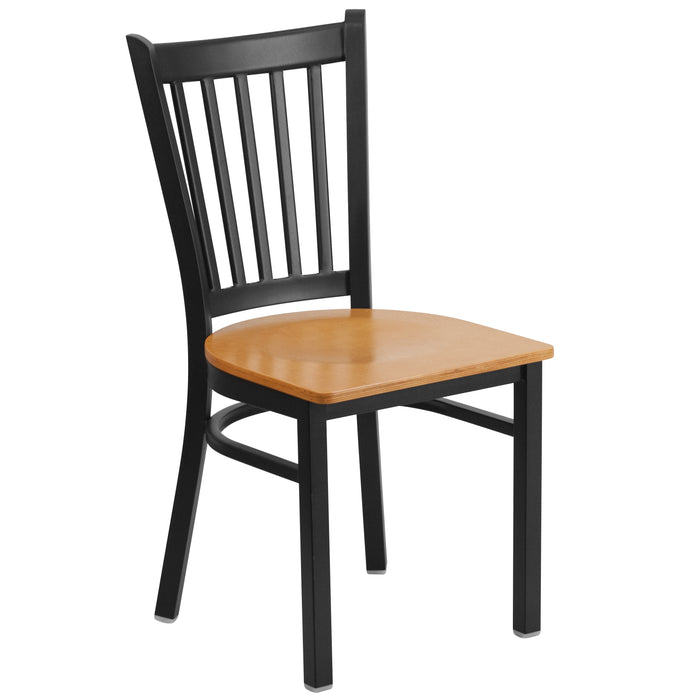 Black Vert Chair-Nat Seat