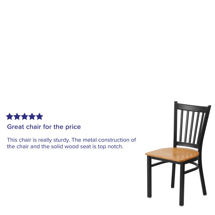 Black Vert Chair-Nat Seat