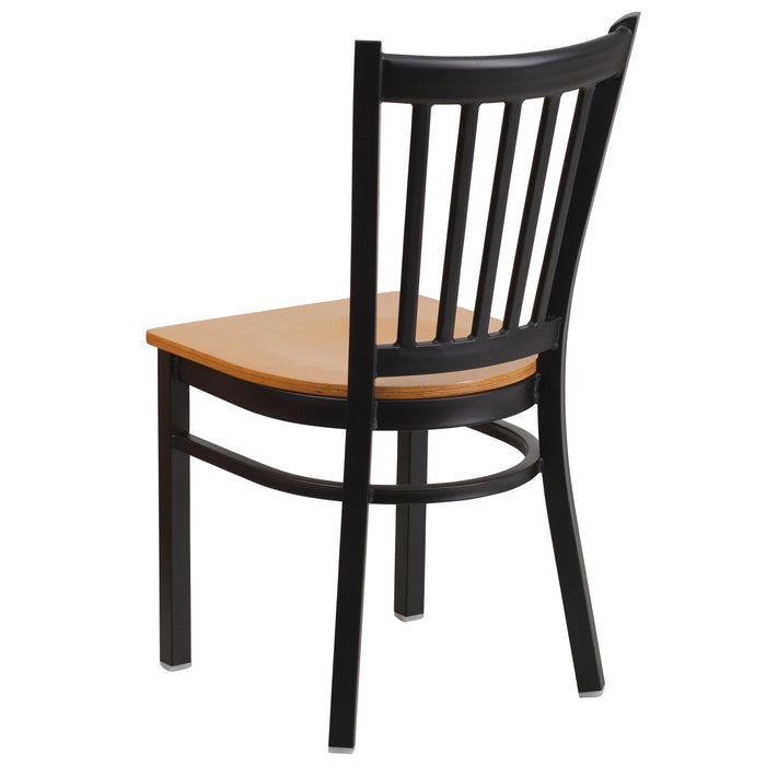 Black Vert Chair-Nat Seat