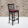 Black Window Stool-Burg Seat