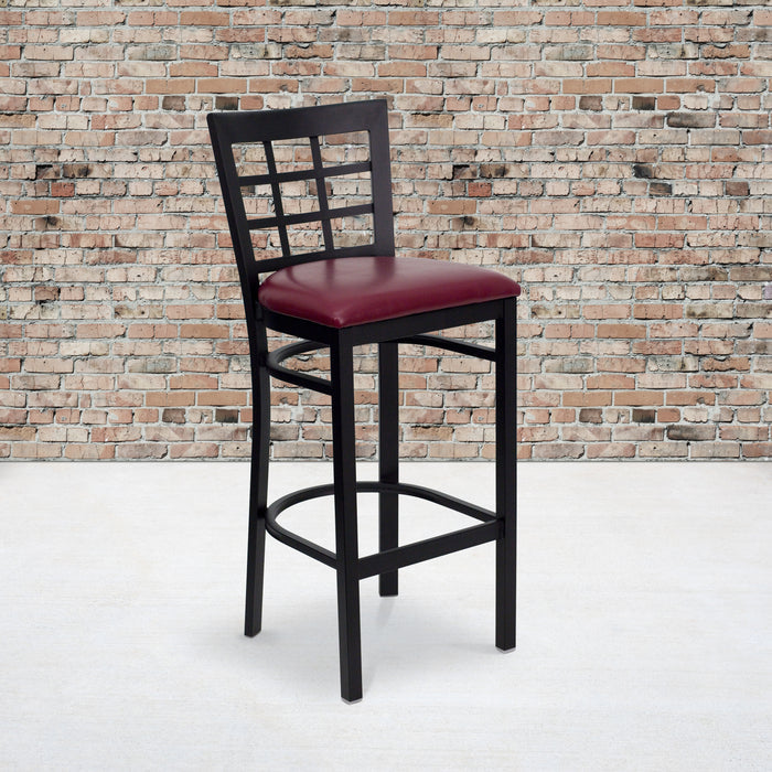 Black Window Stool-Burg Seat