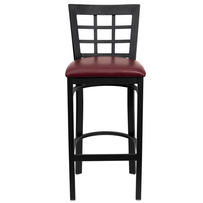 Black Window Stool-Burg Seat